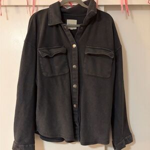 Thread & Supply Charcoal Corduroy Shirt